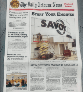 Savoy Museum featured in Daily Tribune News