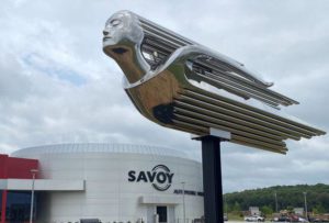 Spirit of Speed, sculpture, Savoy Automobile Museum